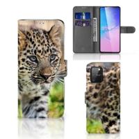 Samsung S10 Lite | Telefoonhoesje | Met pasjeshouder | Baby Luipaard