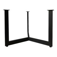 Zwarte stalen salontafel onderstel hoogte 37 cm en diameter 59 cm (40 x 20 mm) - thumbnail