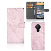 Nokia 5.3 | Bookcase | Marble Pink - Origineel Cadeau Vriendin