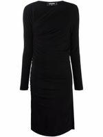 DSQUARED2 robe froncée à encolure asymétrique - Noir