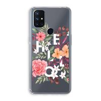 Hello in flowers: OnePlus Nord N10 5G Transparant Hoesje