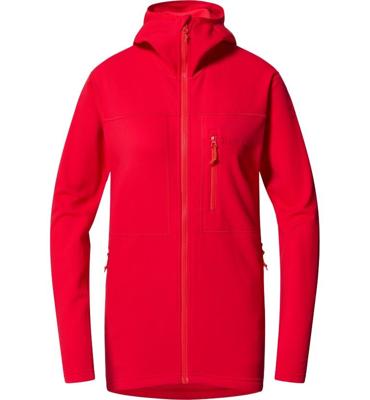 Haglofs Rosson Mid Hood Trui Dames Bright Red L