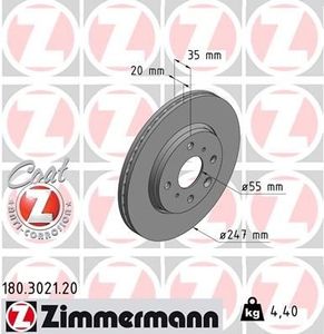 Remschijf Coat Z 180302120