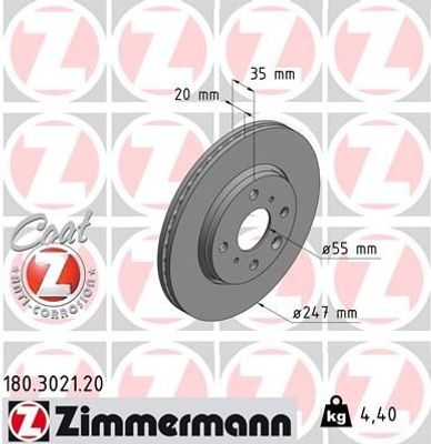 Remschijf Coat Z 180302120