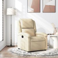 Fauteuil verstelbaar stof crmekleurig