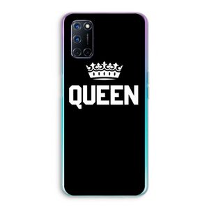 Queen zwart: Oppo A92 Transparant Hoesje