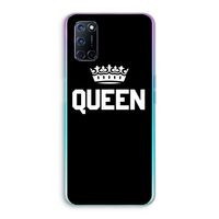 Queen zwart: Oppo A92 Transparant Hoesje