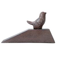 Deurstopper/deurwig vogel - gietijzer - donker bruin - 15 x 6.5 x 9 cm