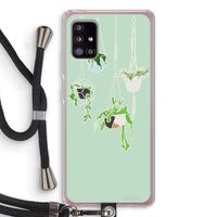 Hang In There: Samsung Galaxy A51 5G Transparant Hoesje met koord