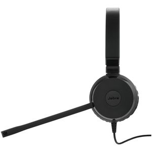 Jabra Evolve 30 II MS stereo On Ear headset Telefoon Kabel Stereo Zwart Noise Cancelling Microfoon uitschakelbaar (mute)