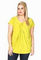 Yoek Shirt wide drape neck | Groen | Maat Plus Yoek Shirt wide drape neck | Groen | Maat Plus