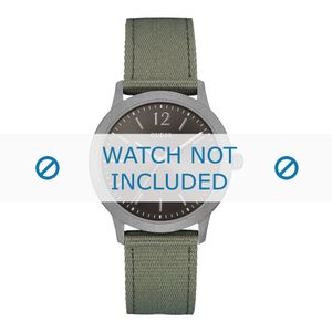 Guess horlogeband W0976G3 Textiel Groen 20mm + standaard stiksel