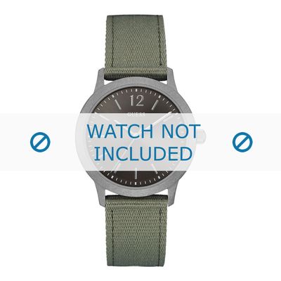 Guess horlogeband W0976G3 Textiel Groen 20mm + standaard stiksel