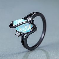 Ring Feest Klassiek Zwart Blauw Kromi Kostbaar Gepersonaliseerde Stijlvol 1 stuk Lightinthebox
