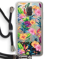 Tropisch 2: Samsung Galaxy A8 (2018) Transparant Hoesje met koord