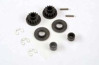 Pulley, 15-groove (2)/ axle pins (2)/ top shaft spacers (2) (plastic)