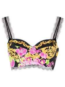 Versace bustier à imprimé Medusa Orchid - Noir