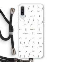 Hipster stripes: Samsung Galaxy A70 Transparant Hoesje met koord