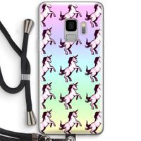 Musketon Unicorn: Samsung Galaxy S9 Transparant Hoesje met koord
