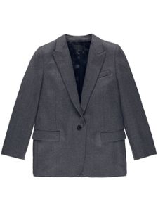 Nili Lotan blazer Diane en laine à simple boutonnage - Gris