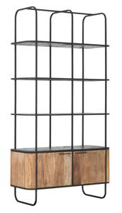 DTP Home Wandkast Soho Teakhout en betonlook, 210 x 110cm - Bruin