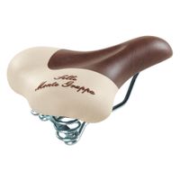 Selle Monte Grappa Monte grappa zadel fashion met veer d-bruin/cream