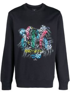 PS Paul Smith sweat Kaleidoscope à imprimé zébré - Bleu