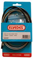 Elvedes Trommelrem kabelkit 1000mm / 1250mm verzinkt - zwart (op kaart)