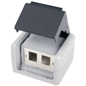 Telegärtner 100021370 Netwerkdoos Opbouw (op muur) CAT 5e, CAT 6, CAT 6A Grijs