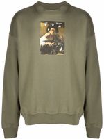 Off-White sweat à imprimé Caravaggio - Vert