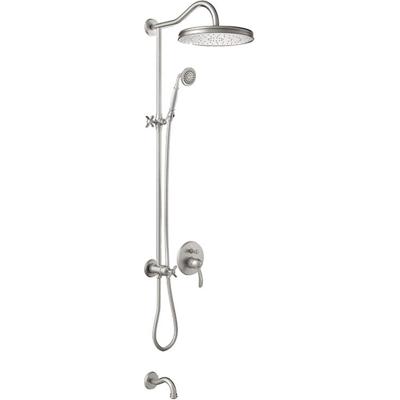 Regendouche set Tres Clasic | Inbouw | Mengkraan | 3-weg | Vintage | RVS look