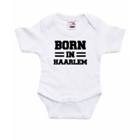 Born in Haarlem cadeau baby rompertje wit jongen/meisje 92 (18-24 maanden)  -