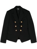 Balmain blazer en laine à boutonnière croisée - Noir - thumbnail