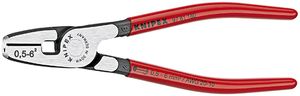 Knipex Krimptang voor adereindhulzen met voorinvoering met kunststof bekleed 180 mm - 9781180