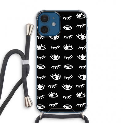 Eye pattern #3: iPhone 12 mini Transparant Hoesje met koord