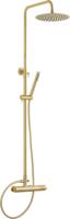 Qisani Flow regendoucheset met 2 straalsoorten Ø25cm gold