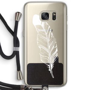 Pluim: Samsung Galaxy S7 Transparant Hoesje met koord
