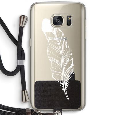 Pluim: Samsung Galaxy S7 Transparant Hoesje met koord