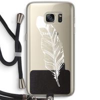 Pluim: Samsung Galaxy S7 Transparant Hoesje met koord