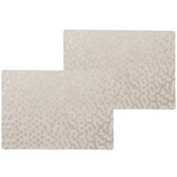 Wicotex luxe tafel placemats Stones - 8x stuks - PVC - taupe - 30 x 43 cm - met anti slip - en PU co