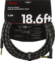 Fender Instrumentkabel Deluxe Black Tweed, Jack-Jack Haaks, 5.5m