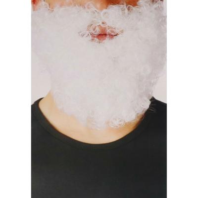 Faram baard - wit - kabouter/dwerg/opa - krullen - met elastiek - carnaval Faram baard - wit - kabouter/dwerg/opa - krullen - met elastiek - carnaval