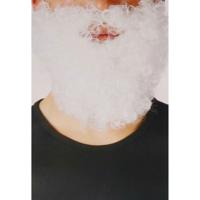 Faram baard - wit - kabouter/dwerg/opa - krullen - met elastiek - carnaval