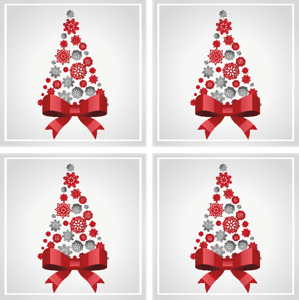 Elegante kerst onderzetters