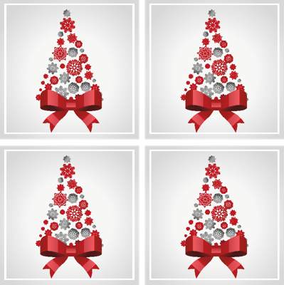 Elegante kerst onderzetters
