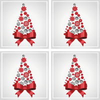 Elegante kerst onderzetters