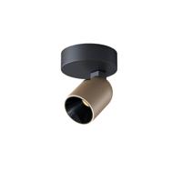 Artdelight PlafondlampHouston 1-lichts zwart met champagne - PL HOUSTON1 ZW-CP