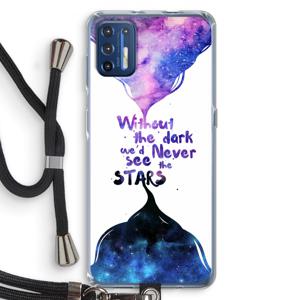 Stars quote: Motorola Moto G9 Plus Transparant Hoesje met koord