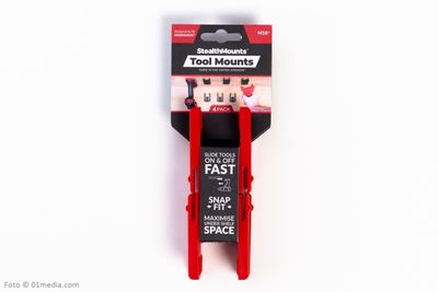 StealthMounts TM-MW18-RED-4 Machinehouder voor Milwaukee M18 | Rood | 4-pack - TM-MW18-RED-4