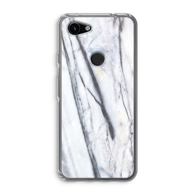 Gestreepte marmer: Google Pixel 3a Transparant Hoesje